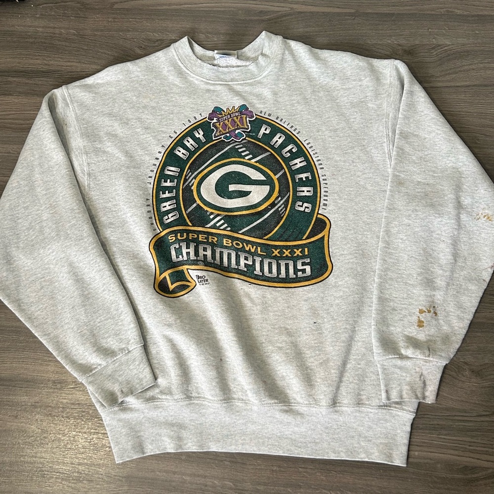Vintage Green Bay Packers 1997Super Bowl XXXI Champions Crewneck Sweatshirt